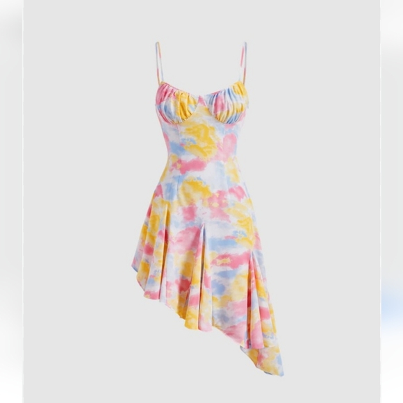 SHEIN Dresses & Skirts - Multicolor Asymmetrical Spaghetti Strap Dress